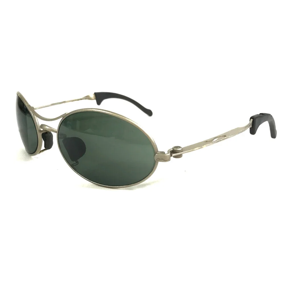 Vintage B&L Ray-Ban Sunglasses Orbs W2178 Polished Pewter Oval Bausch & Lomb